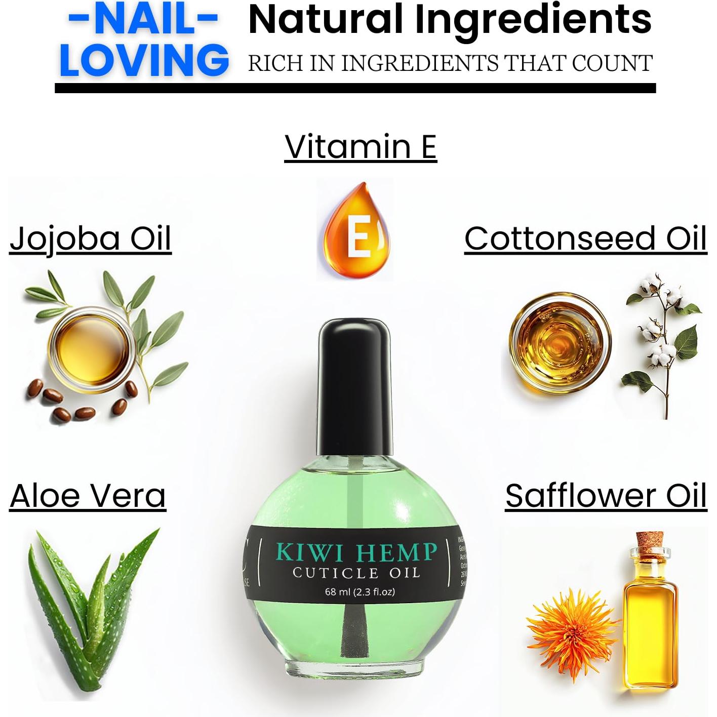 Aceite para Cutículas Ellie Chase Kiwi Hemp 68 ml - Hidratante