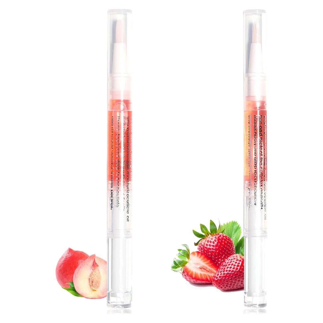 Kit Aceite Cutículas BEVINAS 2 Aromas Fresas Duraznos 29.57ml