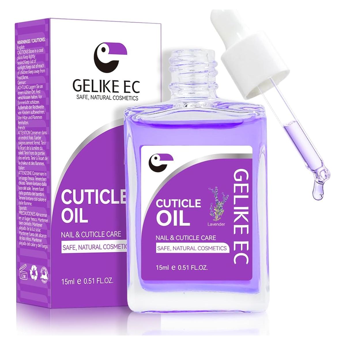 Aceite Reparador de Uñas Gelike EC - Hidratante Cutículas Lavanda