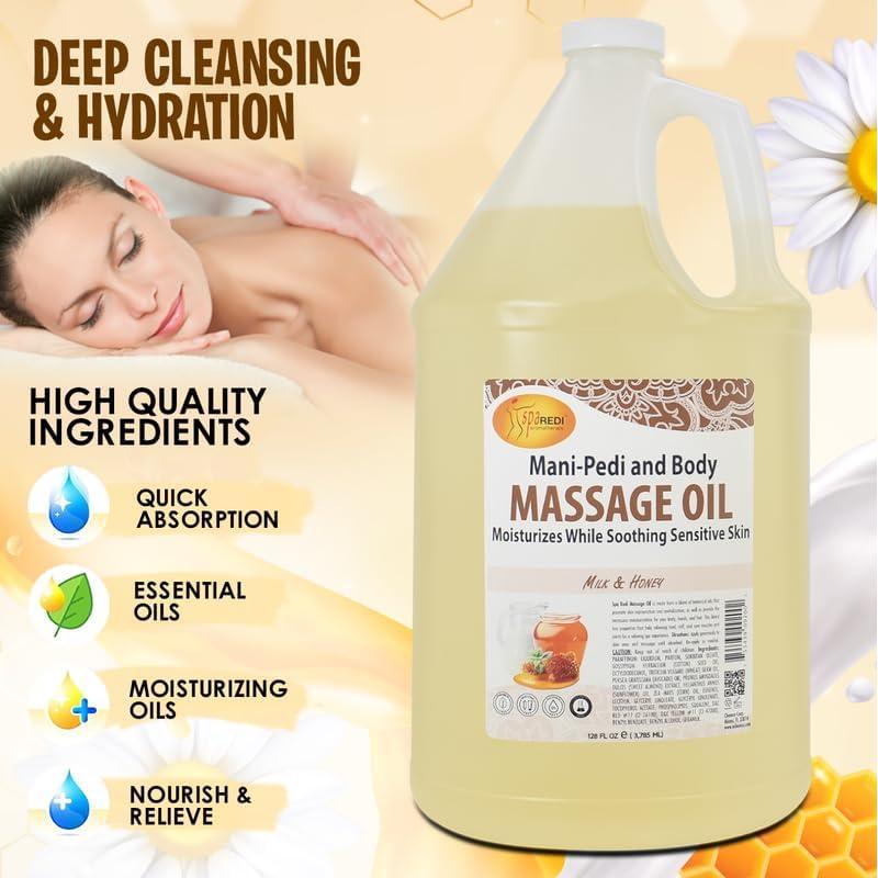 Aceite de Masaje SPA REDI 3.78L Leche y Miel - Hidratante