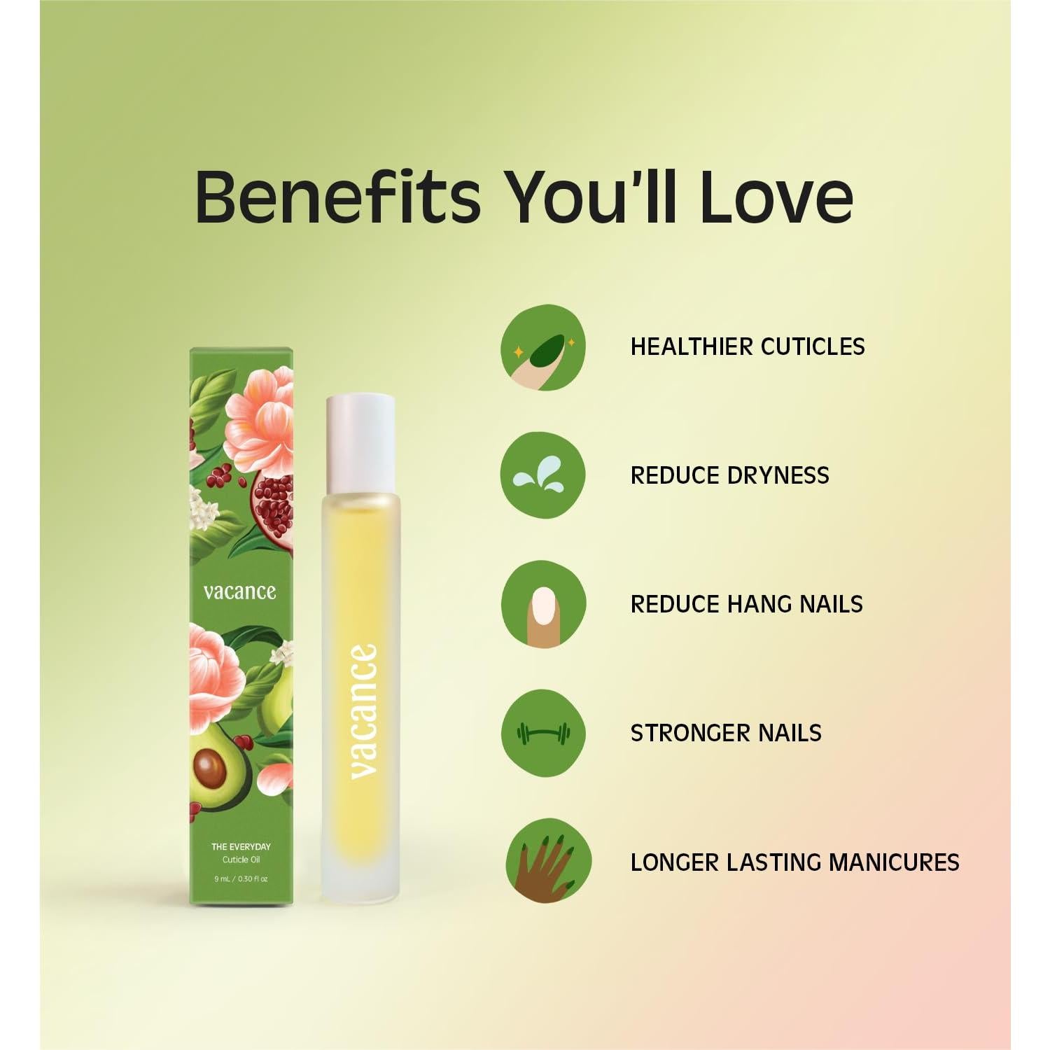 Aceite de Cutícula Diario Vacance 9mL Viaje Antiinflamatorio