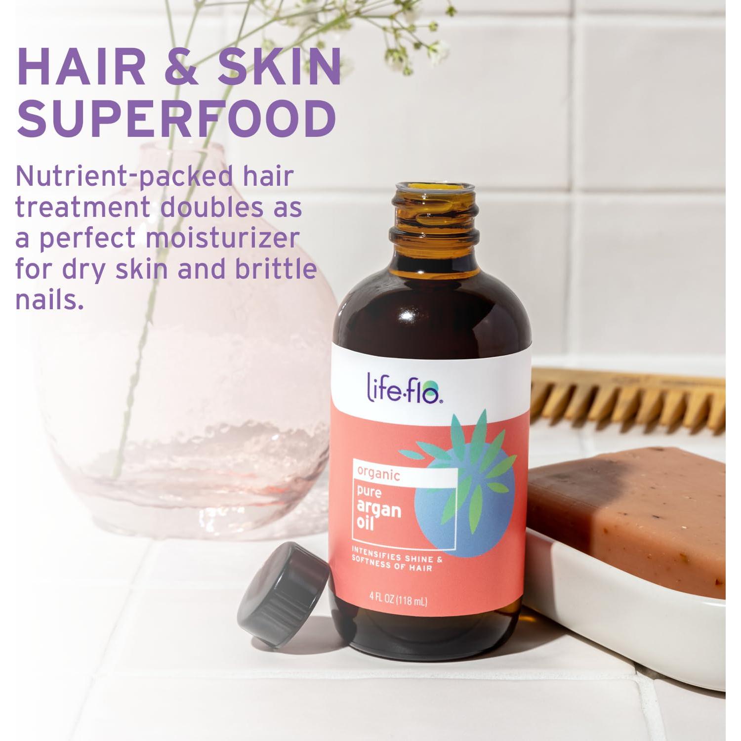 Aceite de Argán Puro Life-flo 113 g | Orgánico y Hidratante