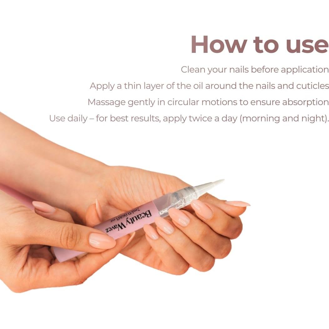 Bolígrafo Aceite Cutículas Beauty Wavez 20ml - Nutre y Fortalece