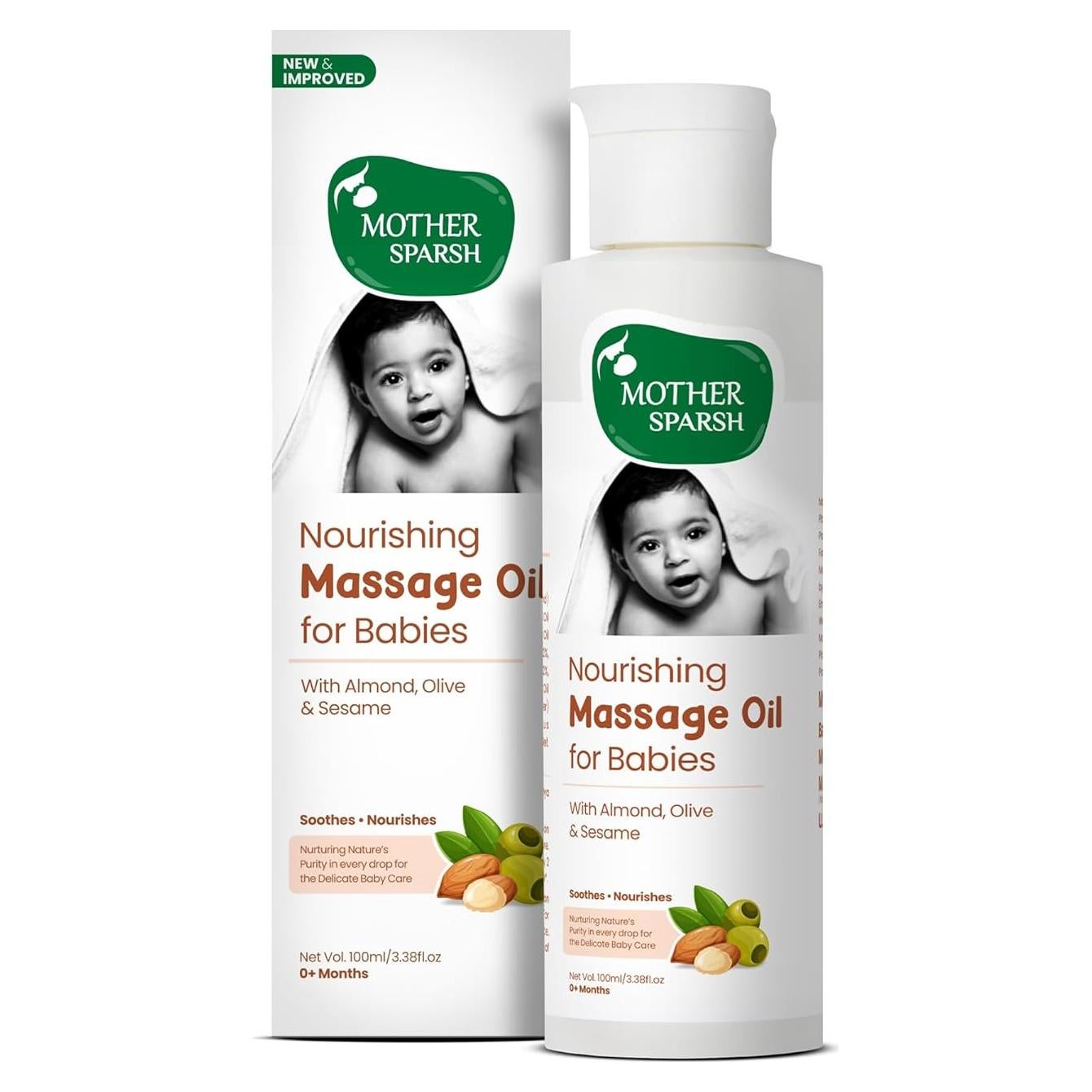 Aceite de Masaje para Bebés Mother Sparsh 100ml - Natural y Suave