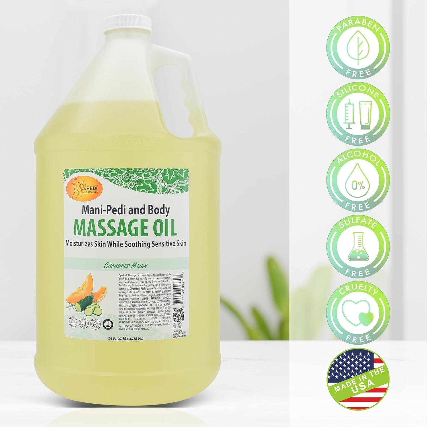 Aceite de Masaje SPA REDI Pepino y Melón 3.78L - Hidratante