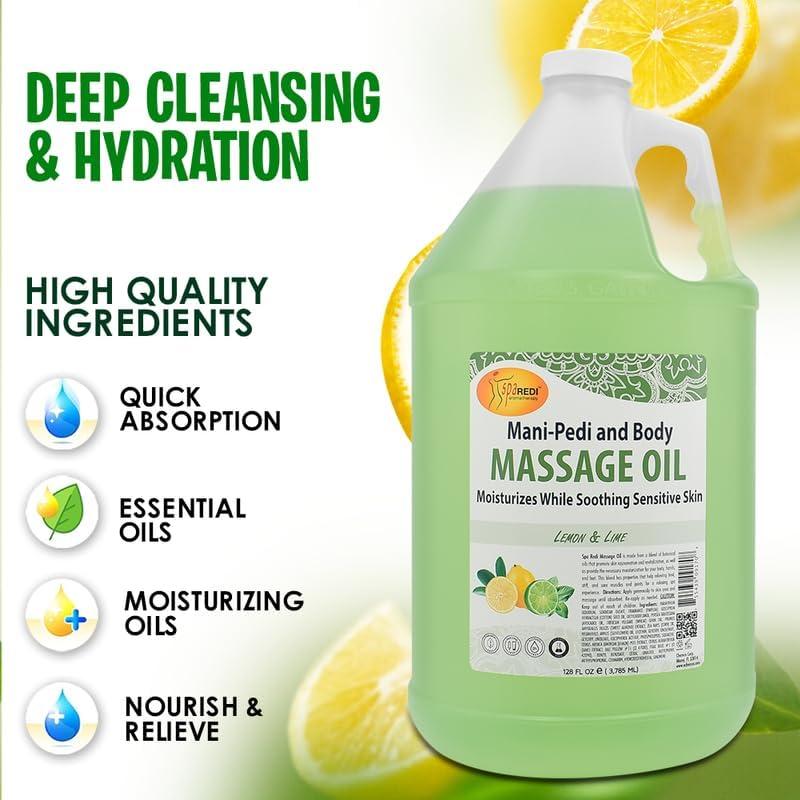 Aceite de Masaje SPA REDI Limón y Lima 3.78L - Hidratante