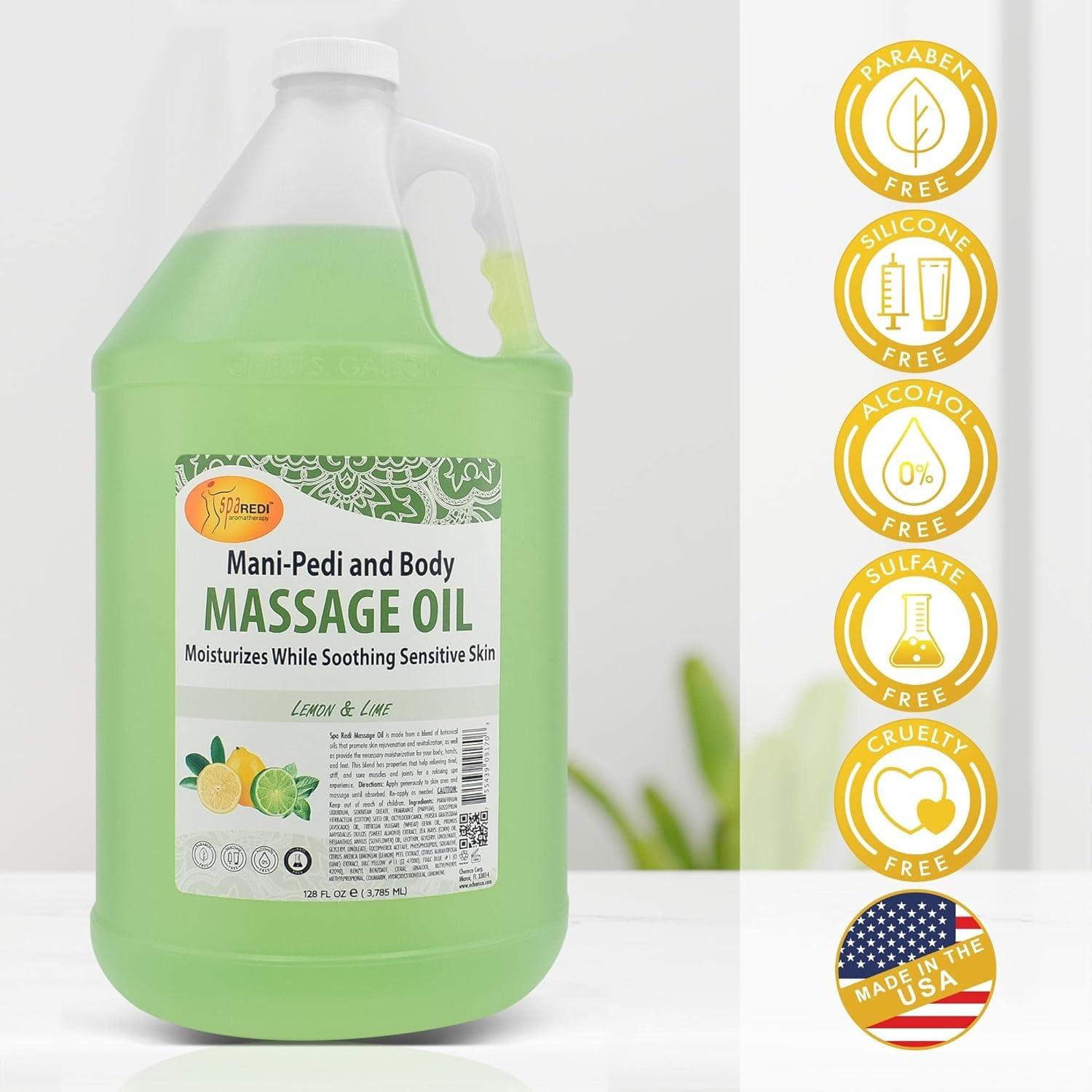 Aceite de Masaje SPA REDI Limón y Lima 3.78L - Hidratante