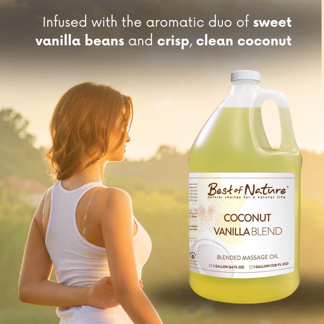 Aceite de Masaje Aromaterapia Mejor de la Naturaleza 1.89 L Coco Vainilla