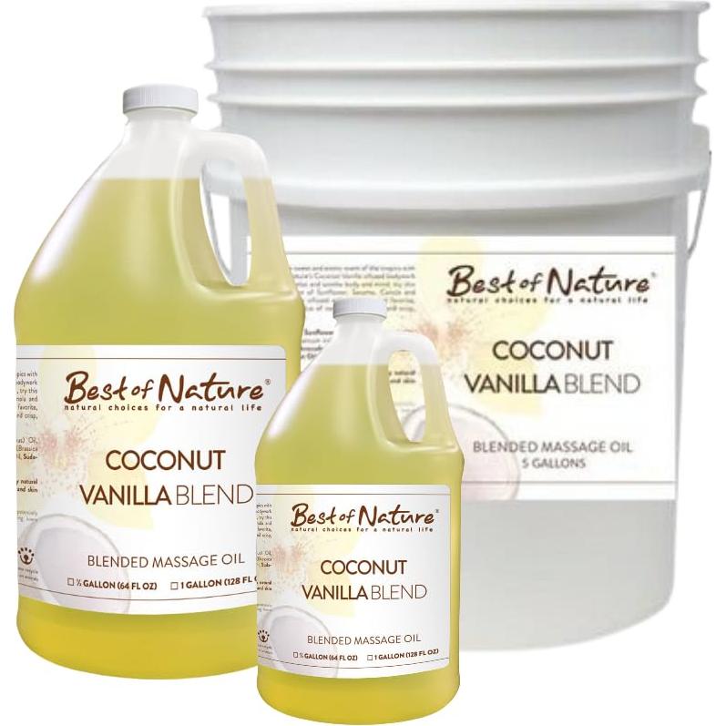 Aceite de Masaje Aromaterapia Mejor de la Naturaleza 1.89 L Coco Vainilla