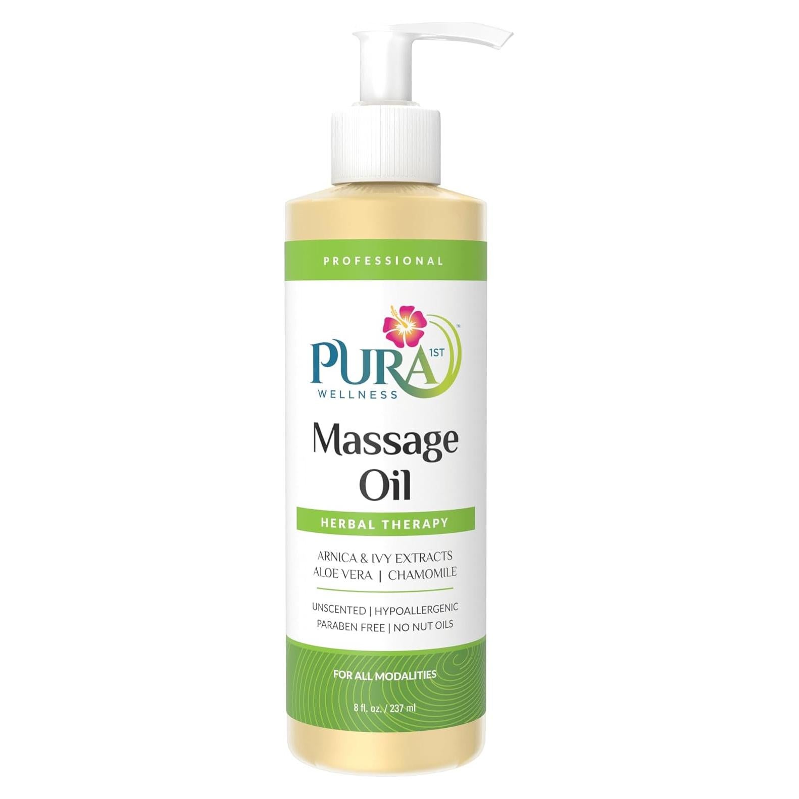 Aceite de Masaje Hipoalergénico PURA 1st 236ml Alivio Muscular