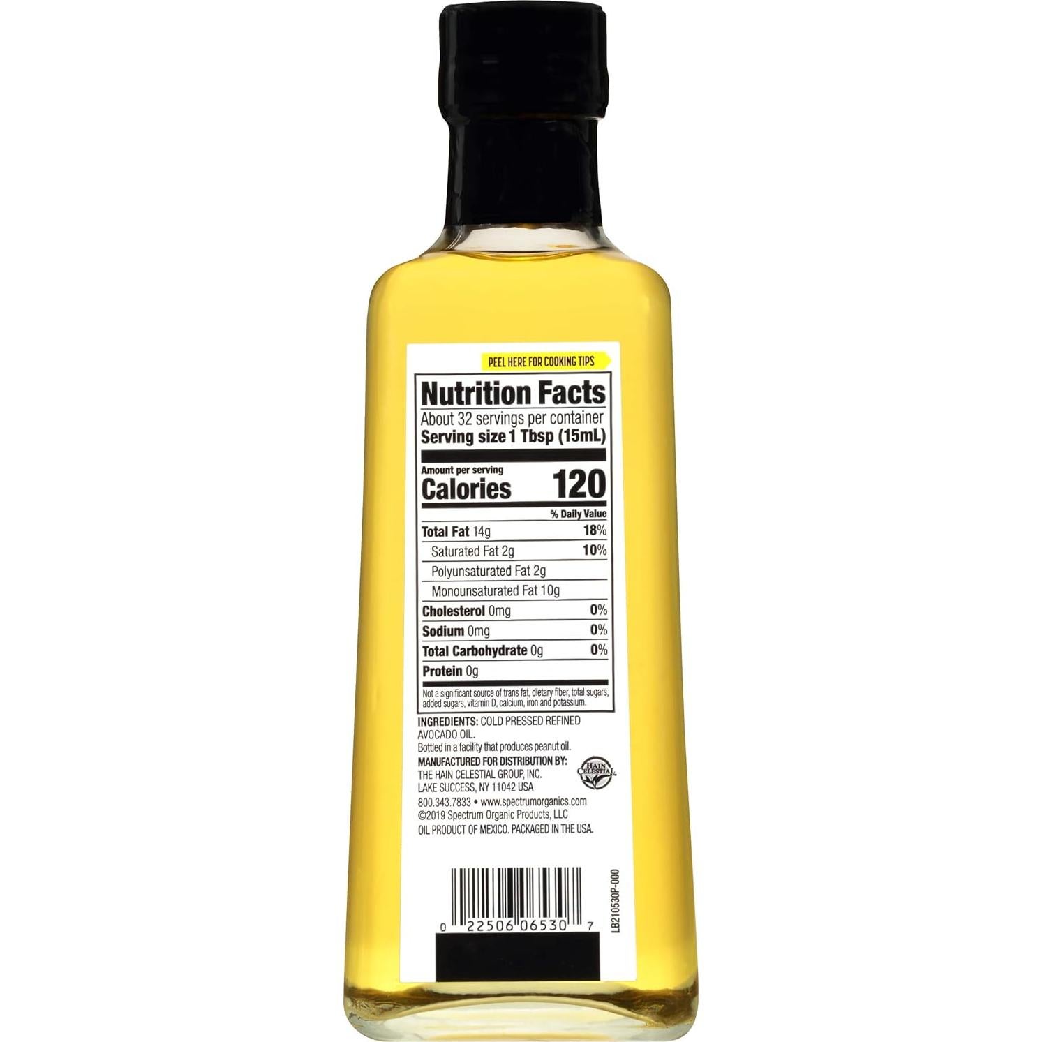 Aceite de Aguacate Spectrum Naturals 473 ml - Sin Grasas Hidrogenadas