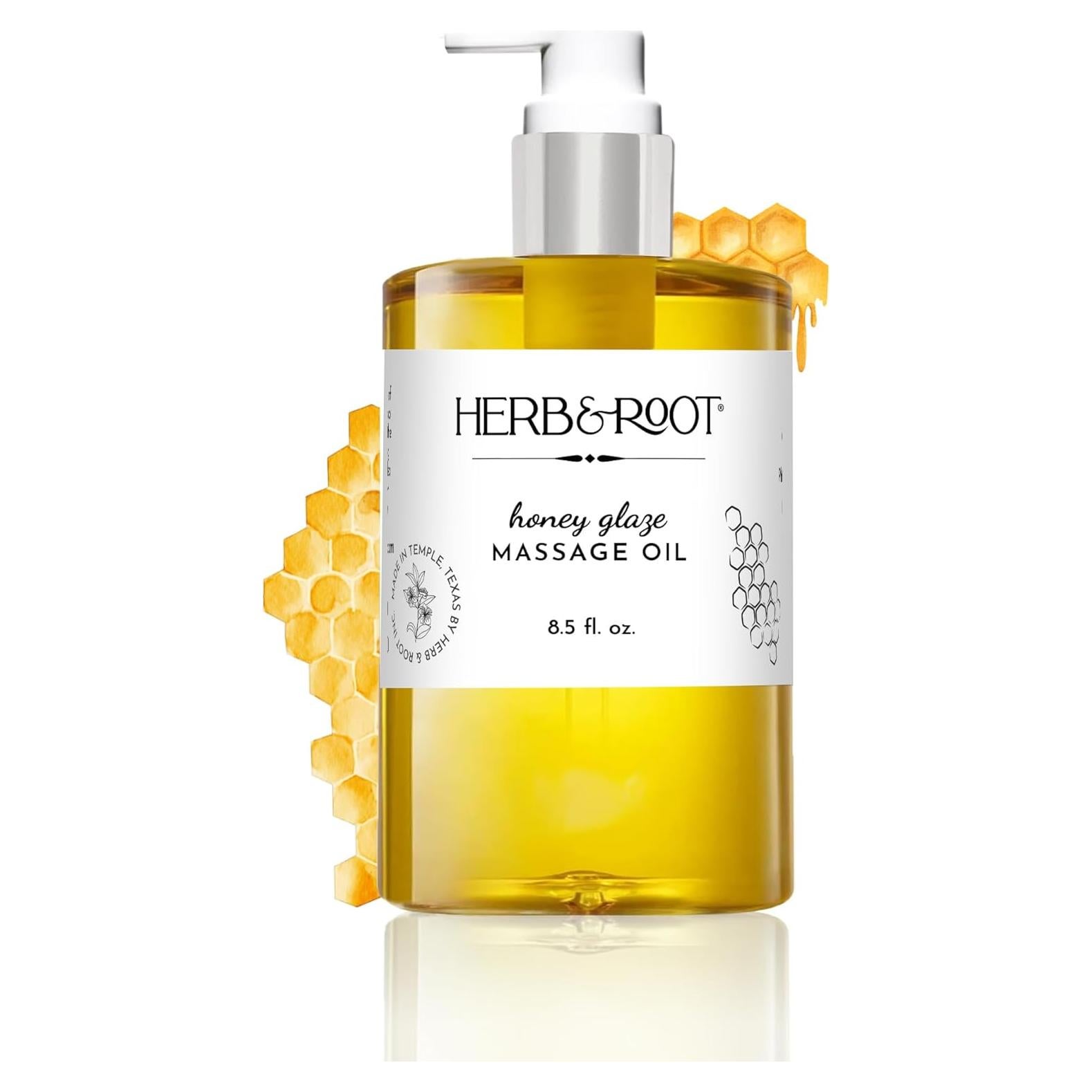 Aceite de Masaje Orgánico Hierbas y Raíces Miel 257g