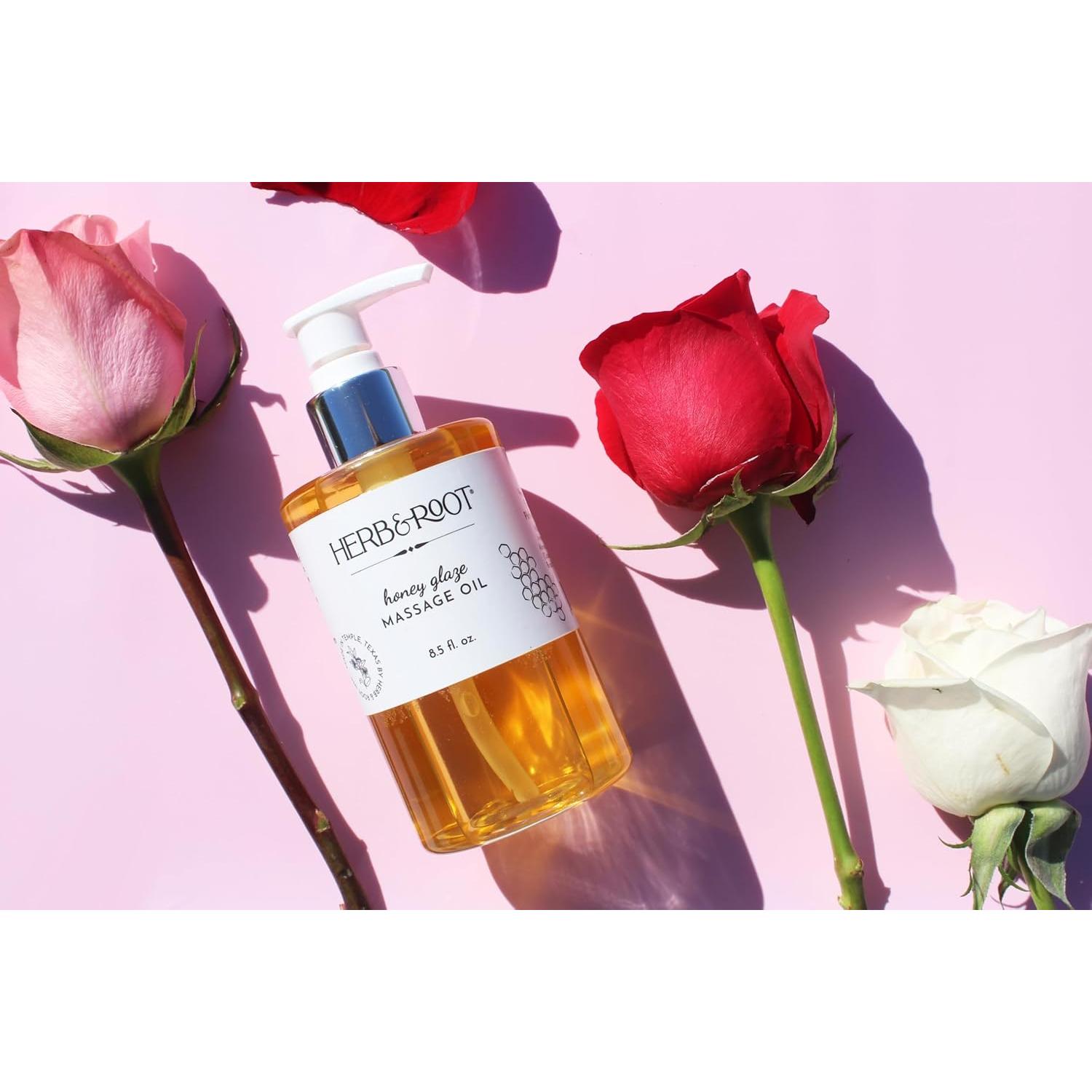 Aceite de Masaje Orgánico Hierbas y Raíces Miel 257g