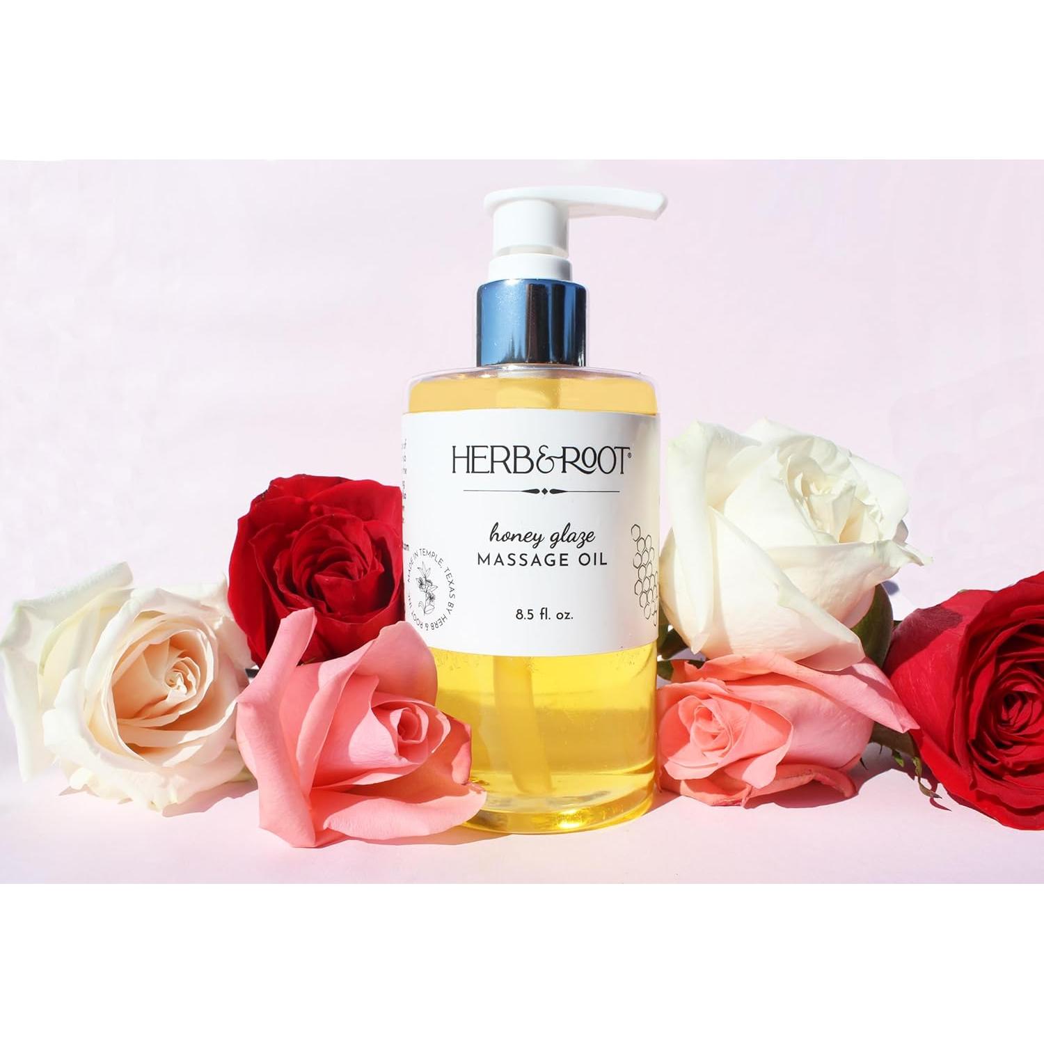 Aceite de Masaje Orgánico Hierbas y Raíces Miel 257g