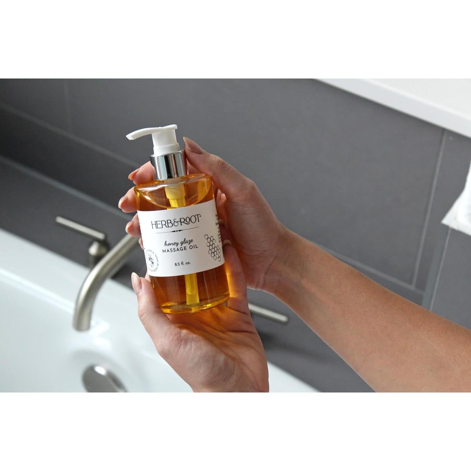 Aceite de Masaje Orgánico Hierbas y Raíces Miel 257g