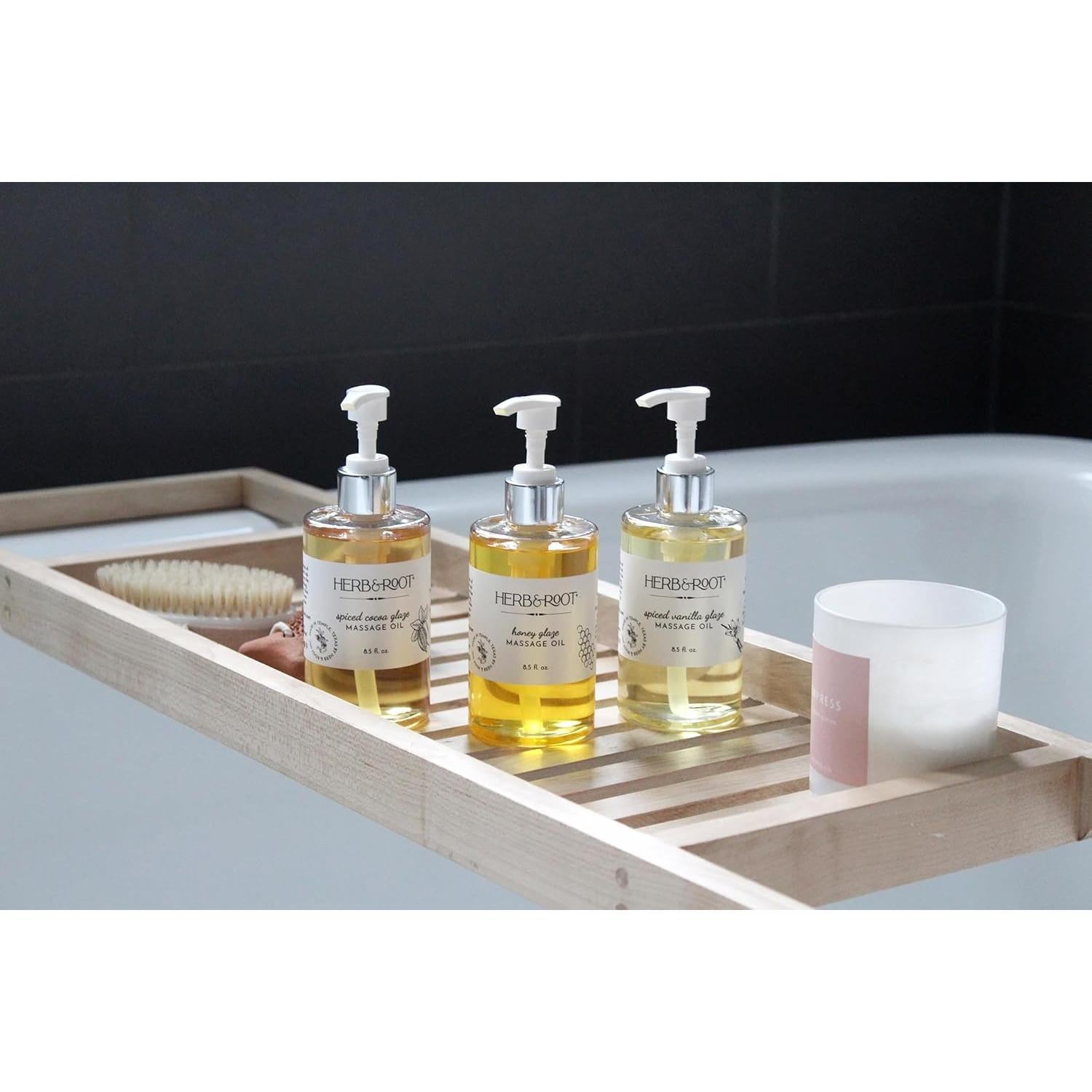 Aceite de Masaje Orgánico Hierbas y Raíces Miel 257g