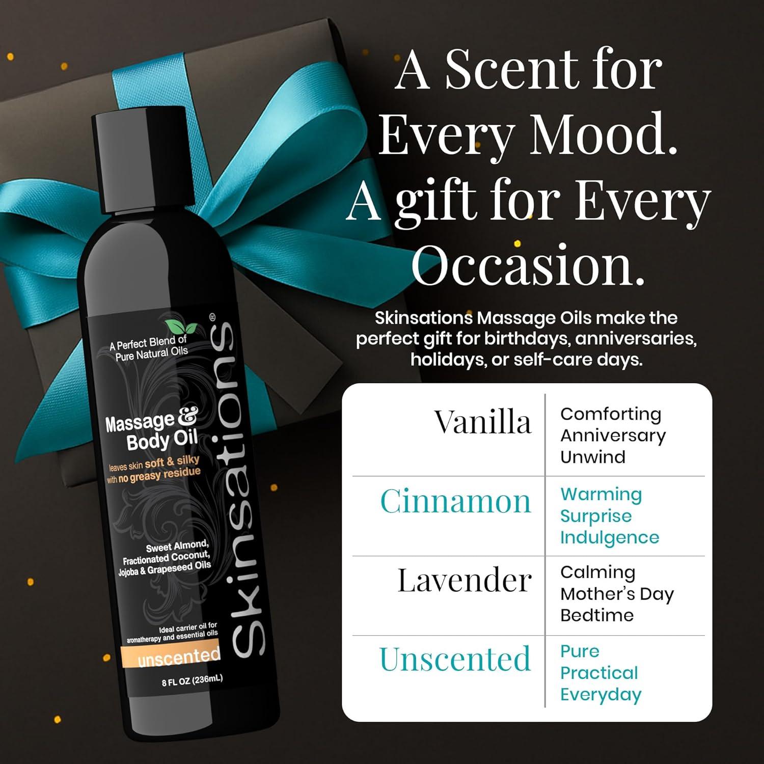 Aceite de Masaje Sin Fragancia Skinsations 473ml - Hidratante Ligero