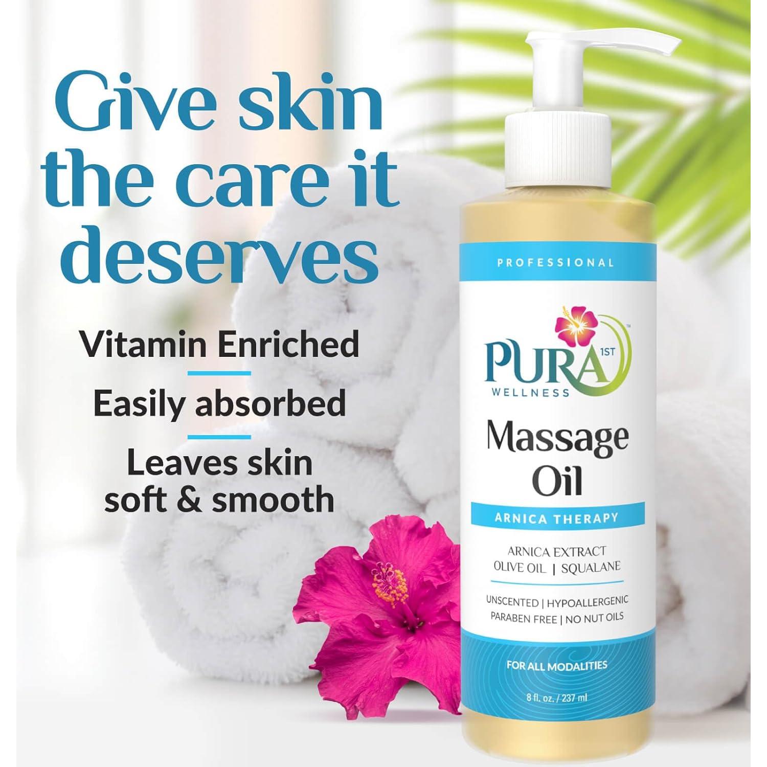 Aceite de Masaje Hipoalergénico PURA 1st 240ml Sin Fragancia