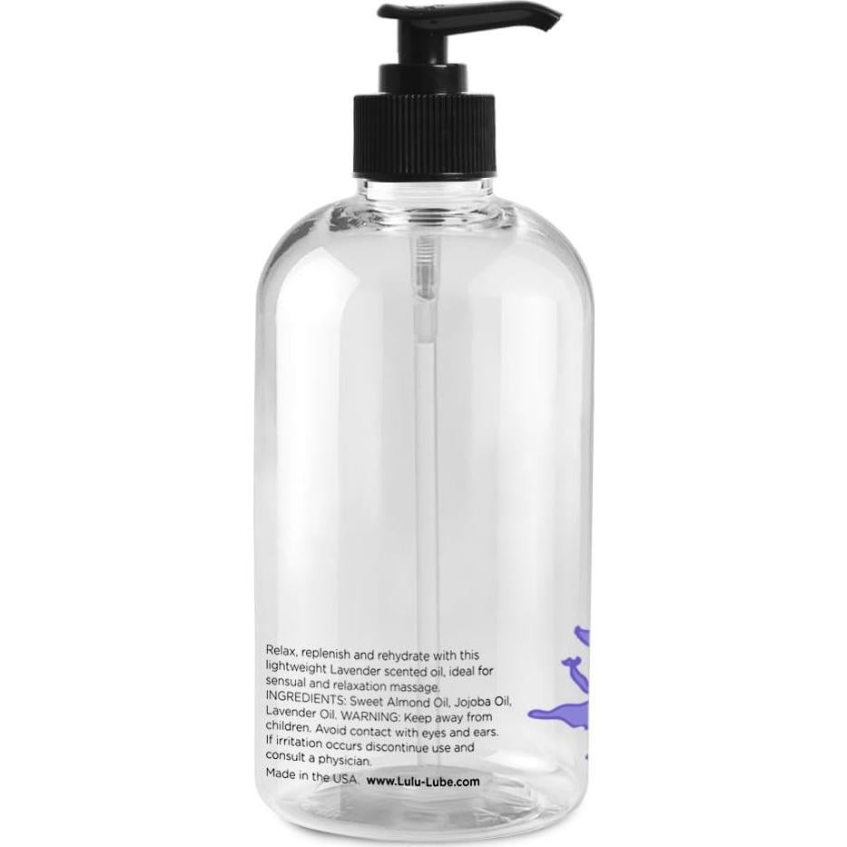 Aceite de Masaje de Lavanda Lulu 453g con Jojoba Sin Residuo