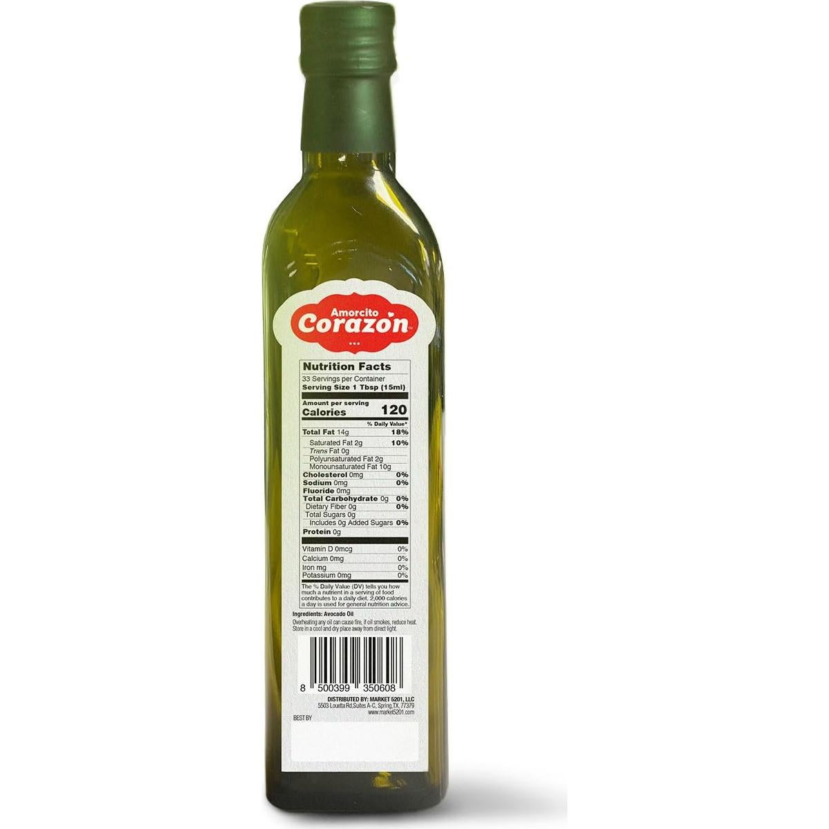 Aceite de Aguacate Puro Amorcito Corazón 500ml - Mexicano