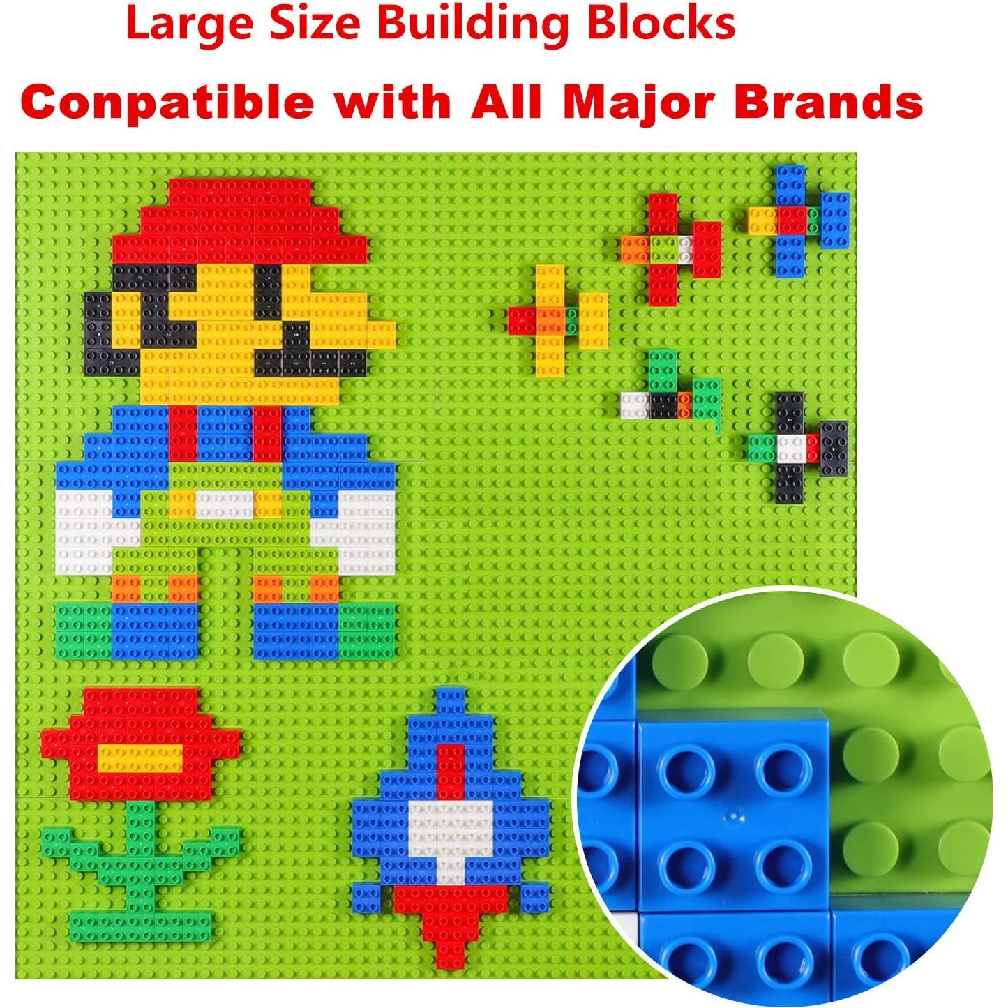 Bloques de Construcción Burgkidz - 8 Placas Base Verdes