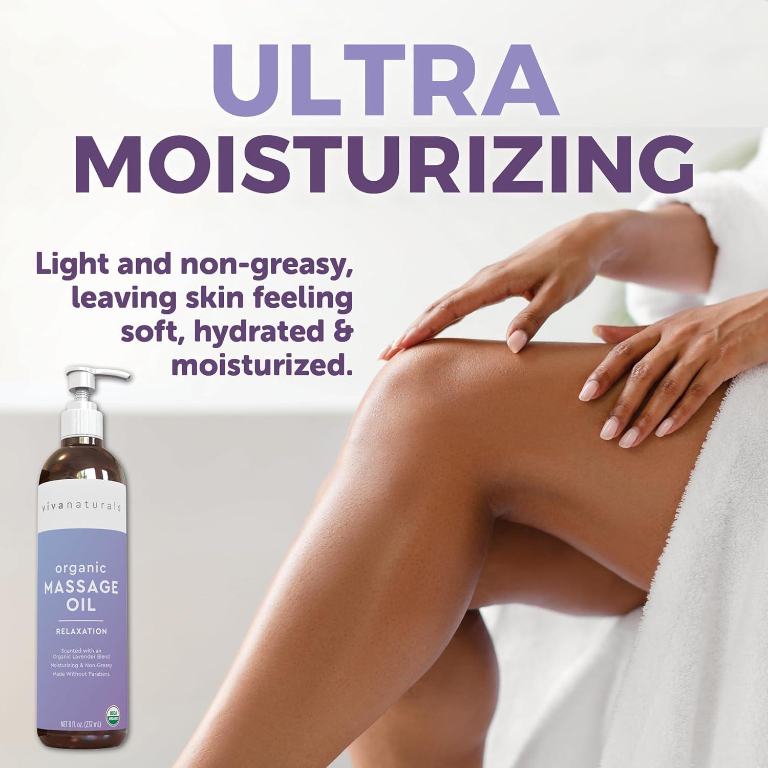 Aceite de Masaje Orgánico Viva Naturals 237 mL Aroma Lavanda