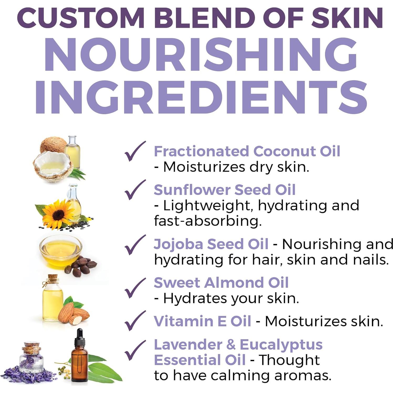 Aceite de Masaje Orgánico Viva Naturals 237 mL Aroma Lavanda