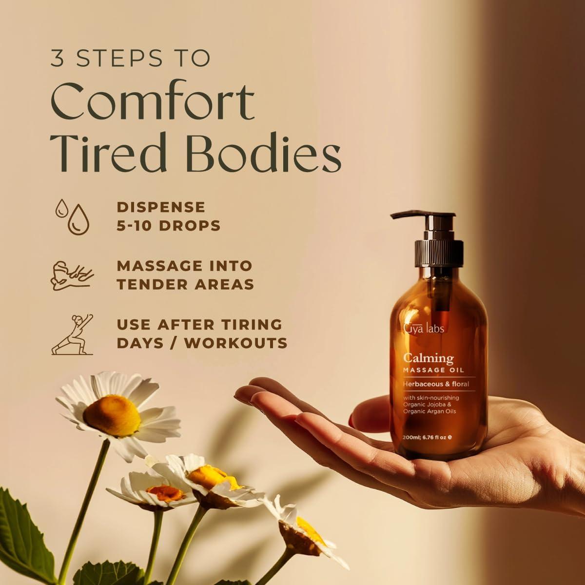 Aceite de Masaje Calmante Gya Labs 200 ml - Alivio Muscular