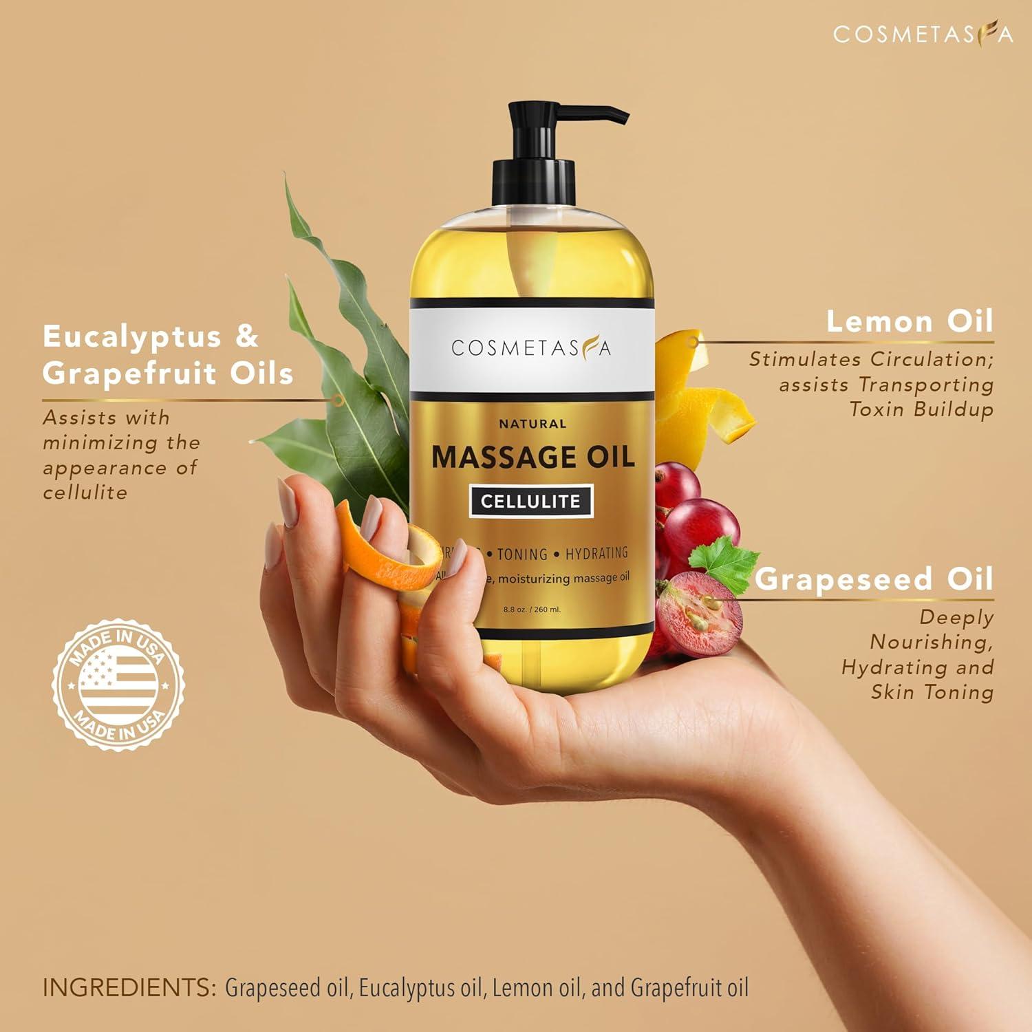 Set de Aceite de Masaje Cosmetasa - Alivio Muscular y Celulitis