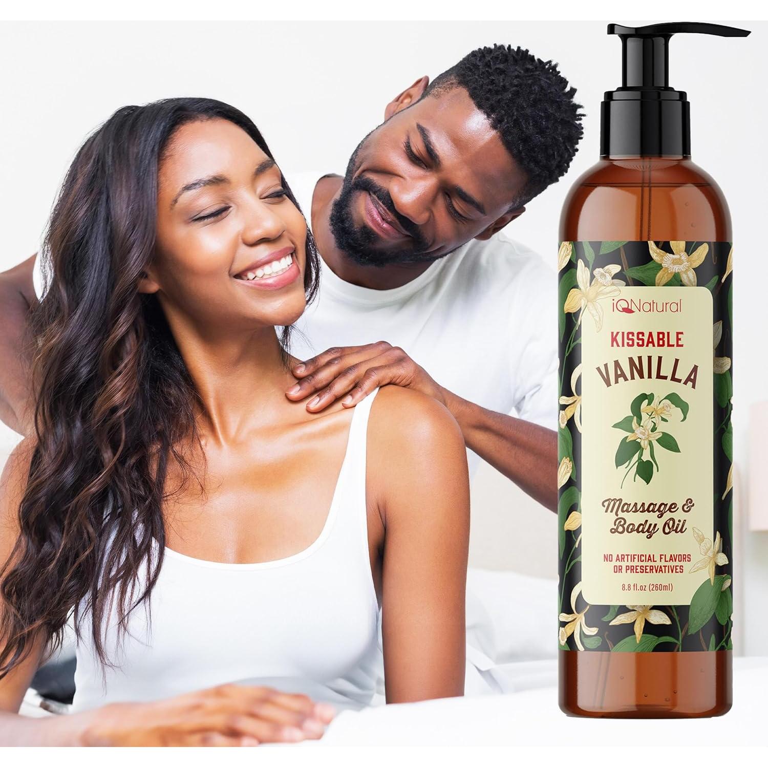 Aceite de Masaje Comestible IQ Natural 226.8g Coco Vainilla