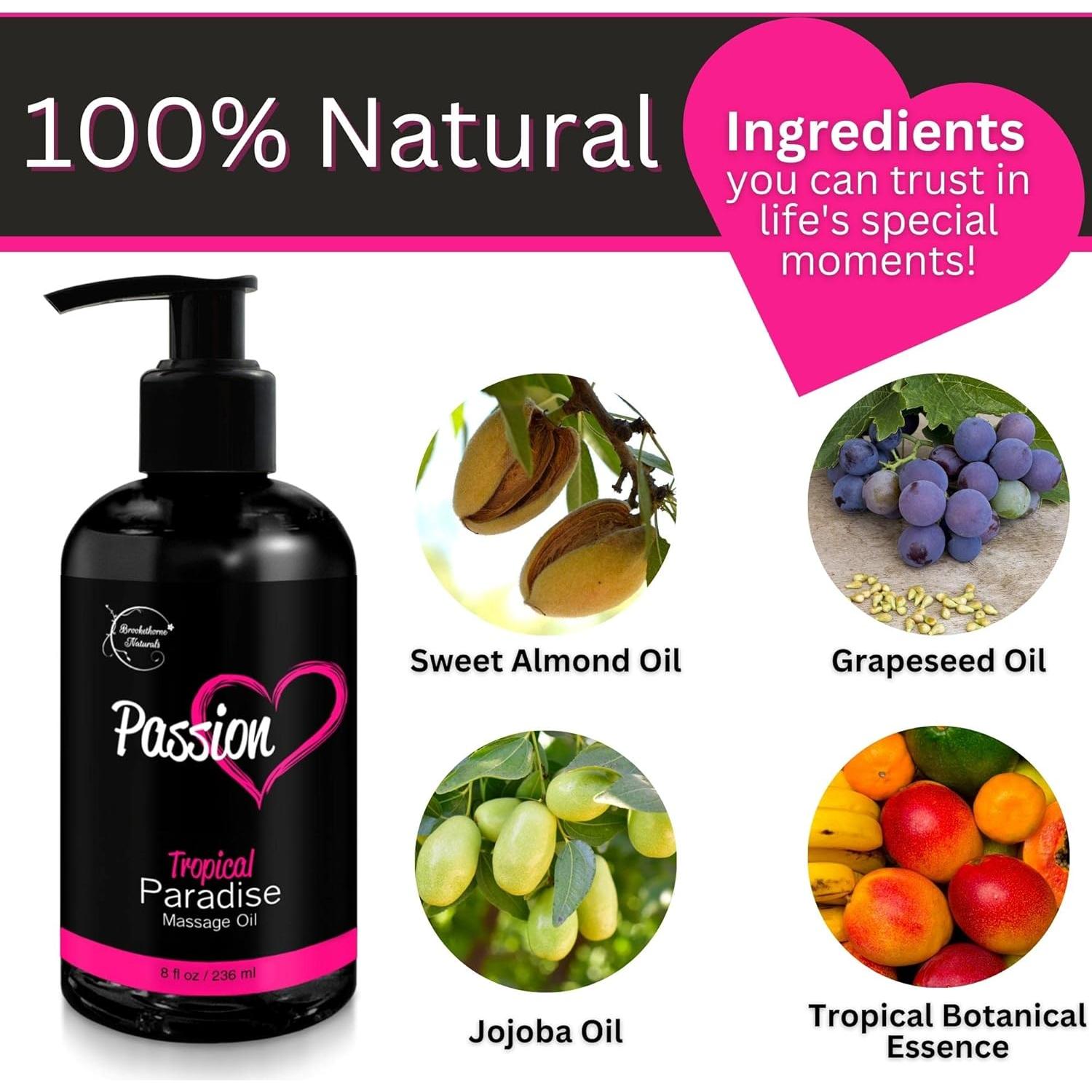 Aceite de Masaje Passion Set 2 Piezas Limón Crème & Paraíso Tropical