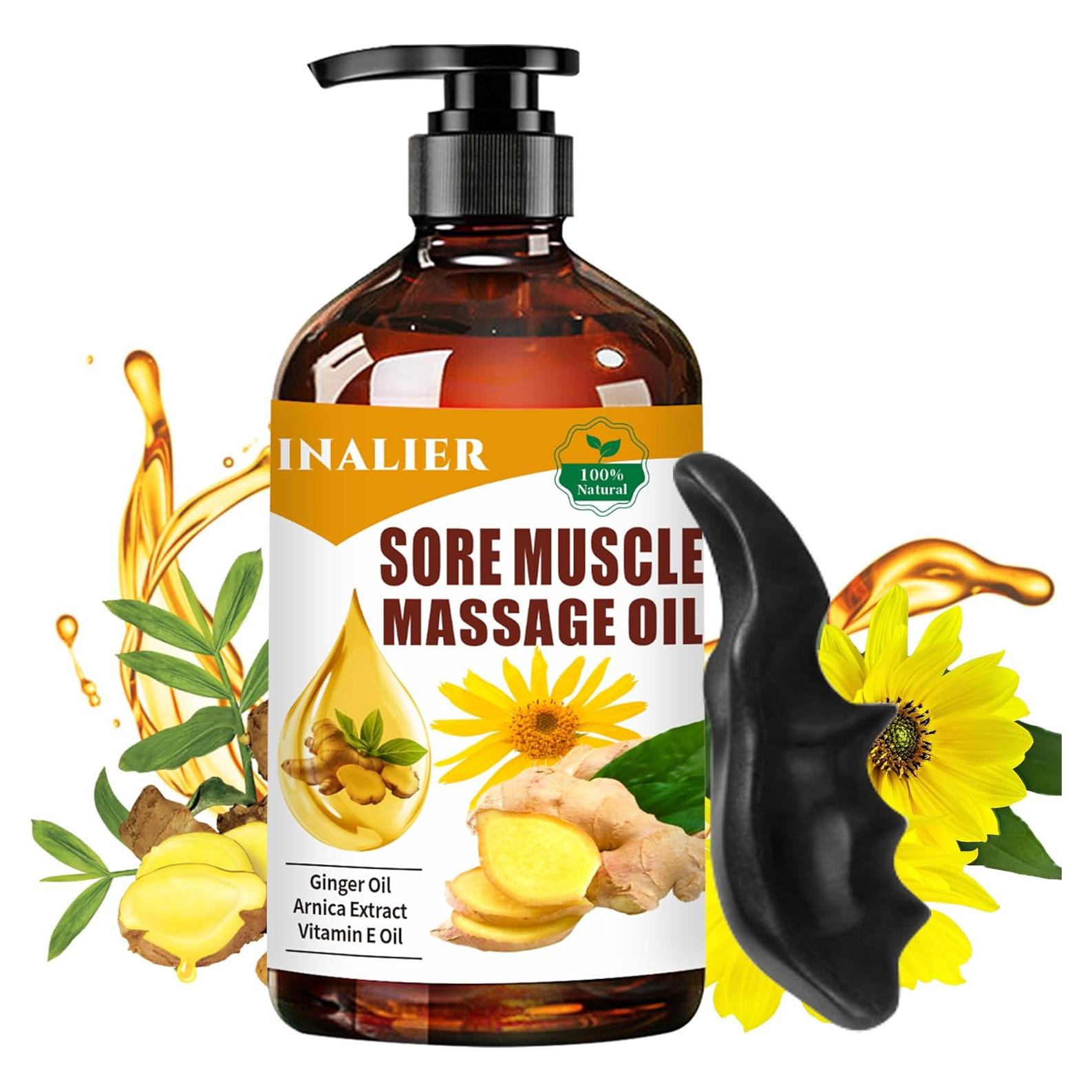 Aceite de Masaje Relajante Inalier 272g - Árnica y Jengibre