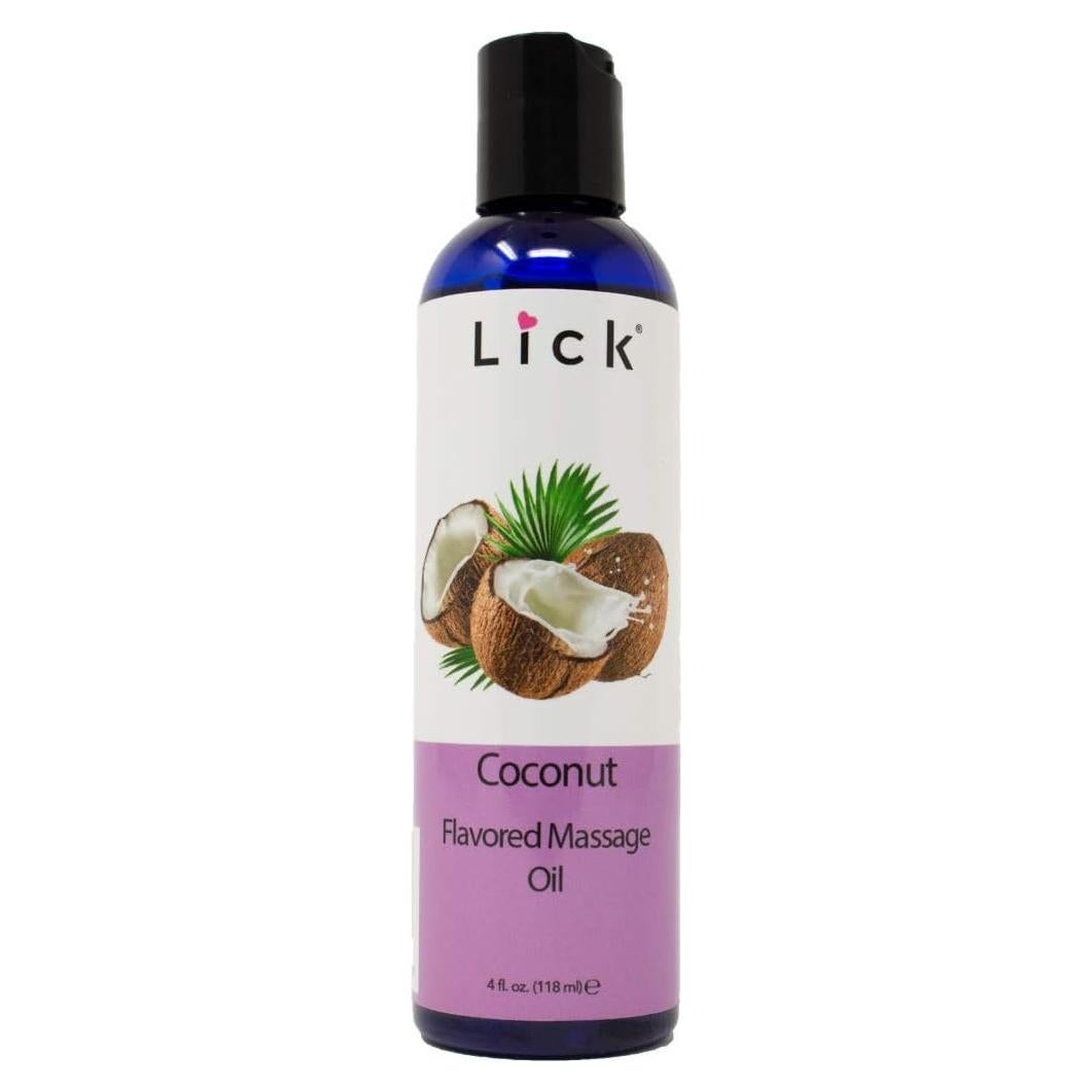 Aceite de Masaje Comestible Lick Sabor Coco 113.4 ml Vegano