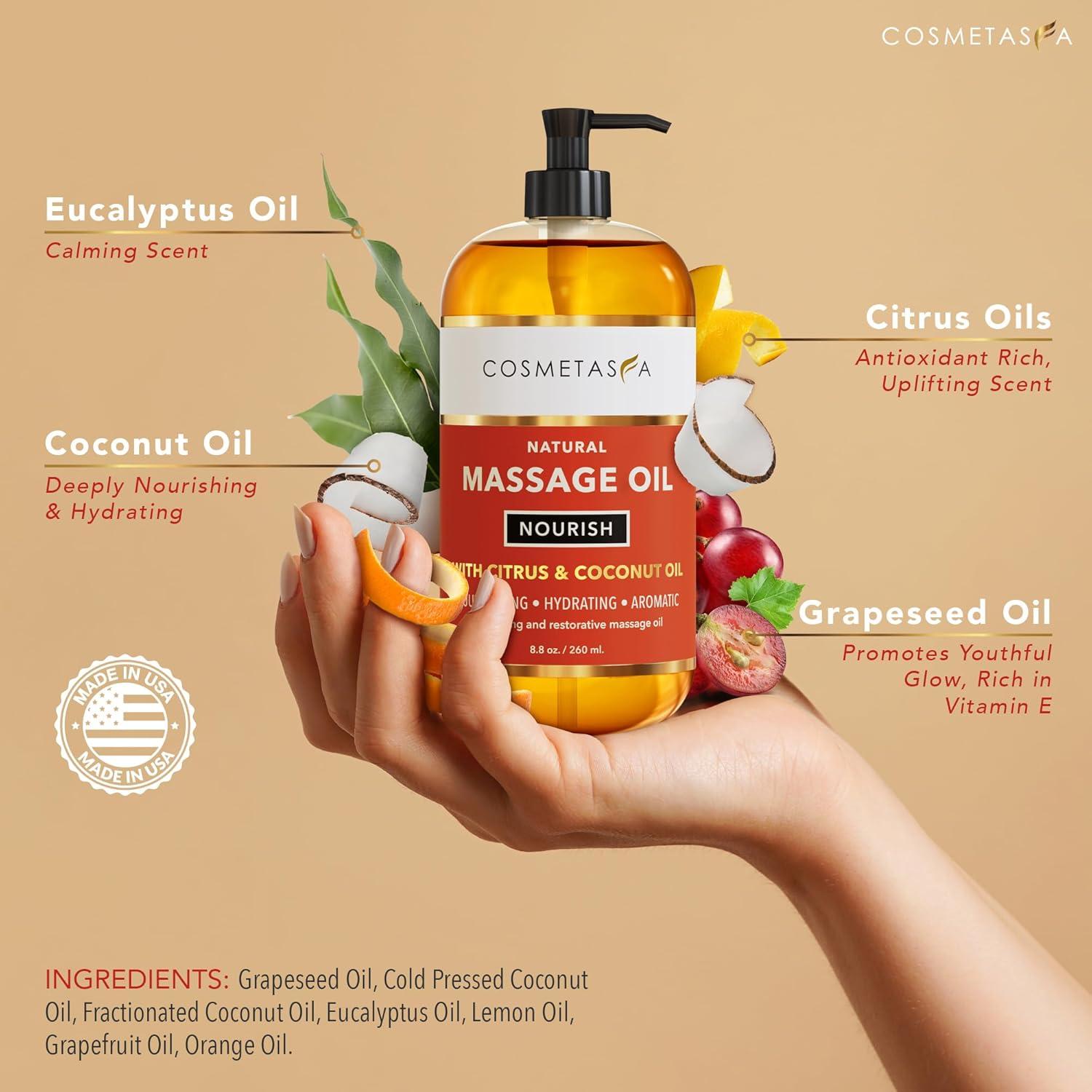 Aceite de Masaje Nutritivo Cosmetasa con Rodillo 408 g