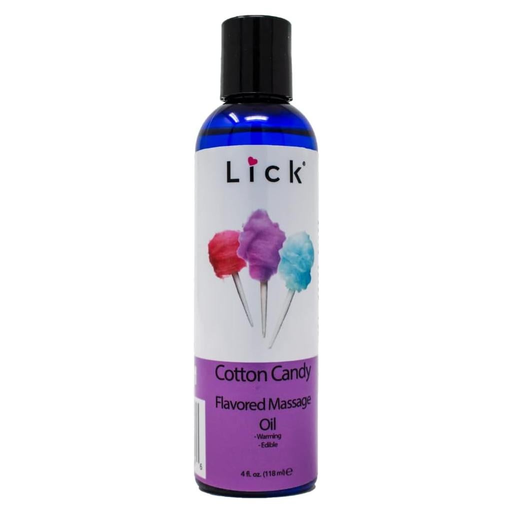 Aceite de Masaje Comestible Lick 113.4 ml Sabor Algodón de Azúcar
