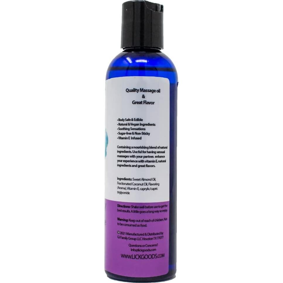 Aceite de Masaje Comestible Lick 113.4 ml Sabor Algodón de Azúcar