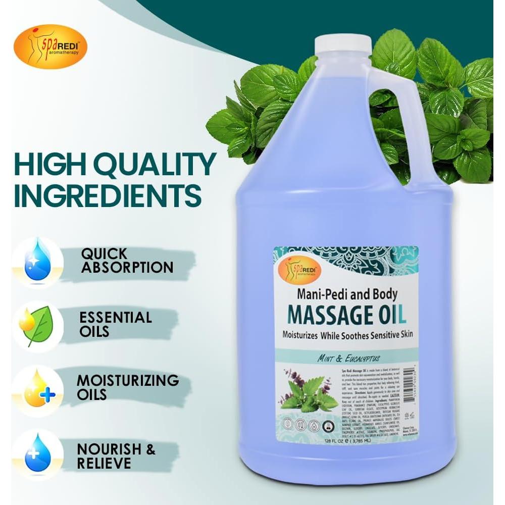Aceite de Masaje SPA REDI Menta Eucalipto 3.79 L Terapia