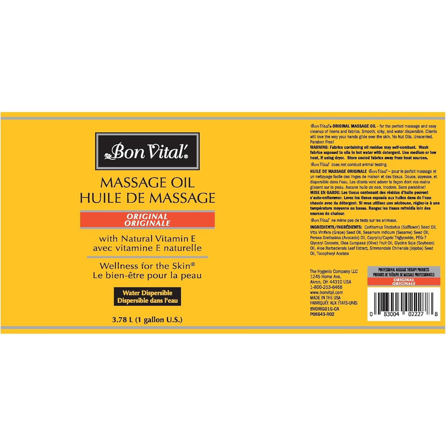 Aceite de Masaje Bon Vital Original 3.4 kg, Versátil y Hidratante