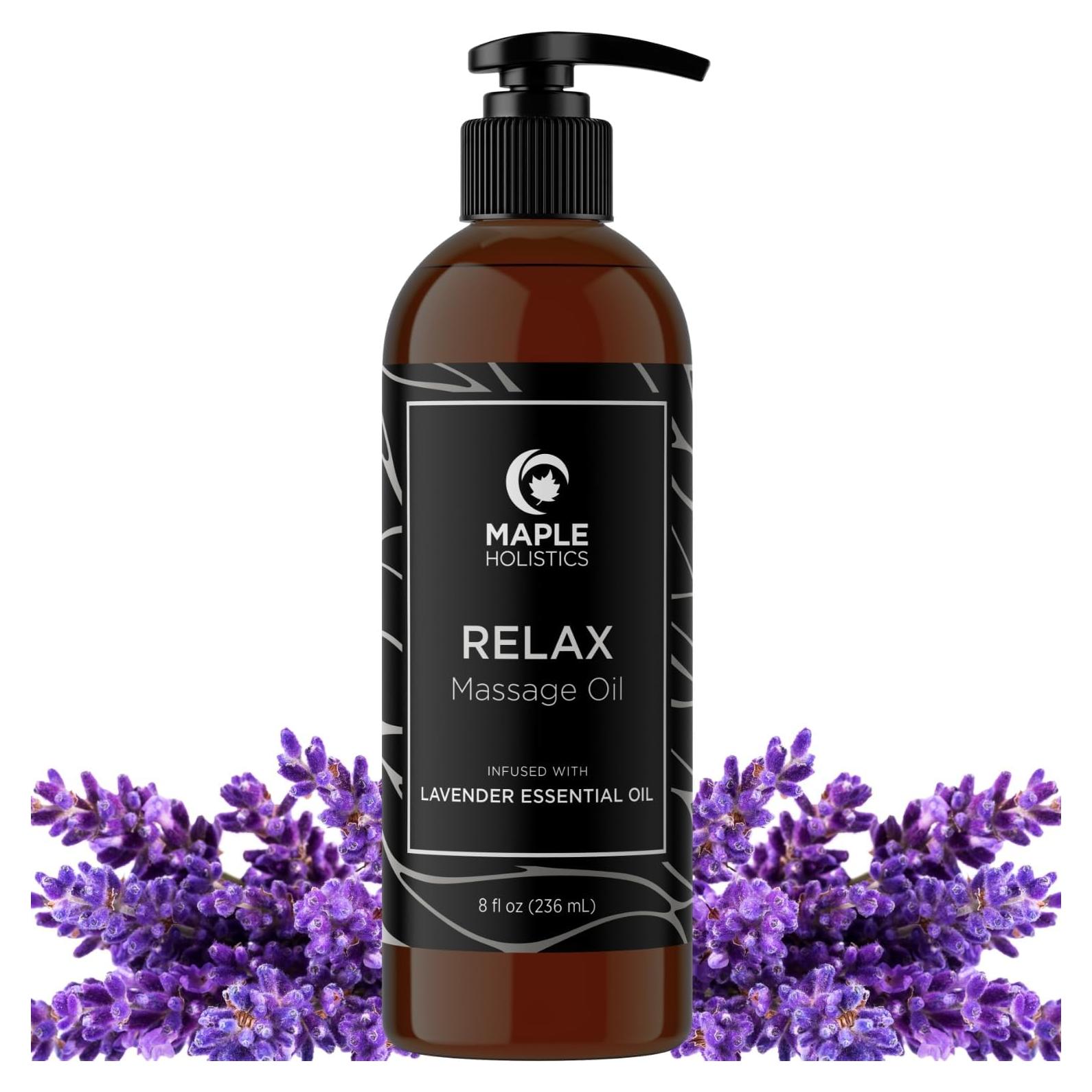 Aceite de Masaje Maple Holistics 236.6 ml Lavanda Hidratante