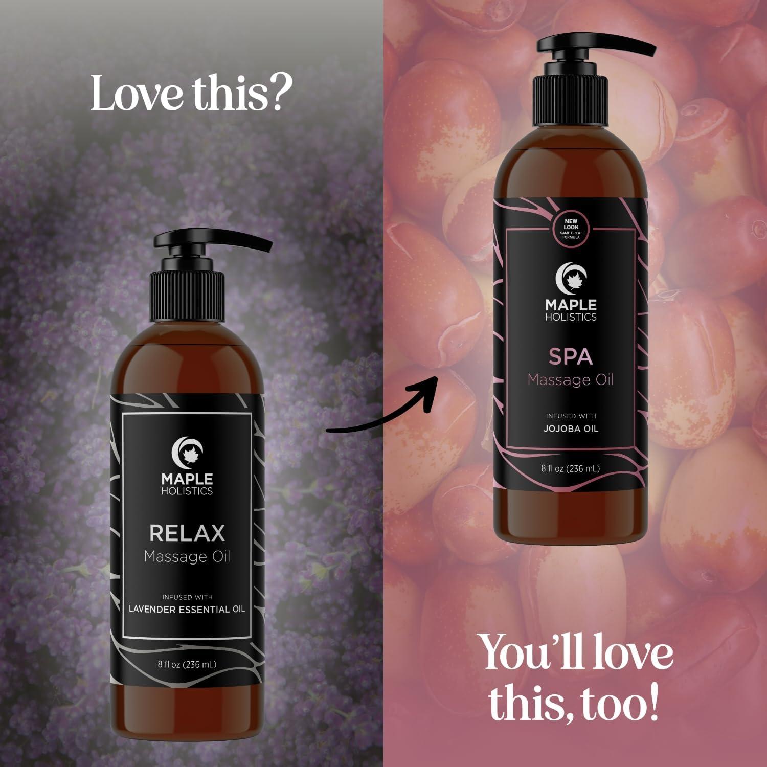 Aceite de Masaje Maple Holistics 236.6 ml Lavanda Hidratante