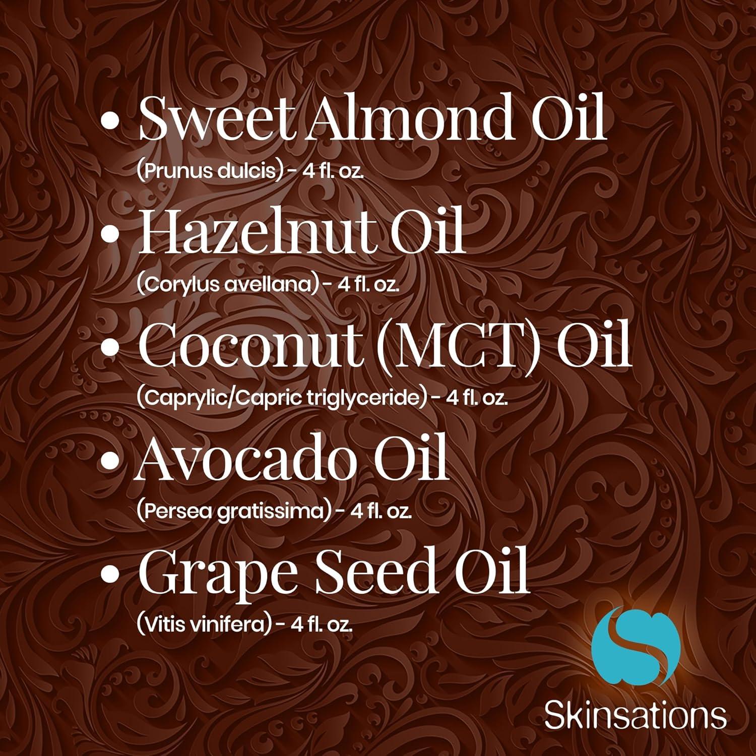 Aceites Portadores Skinsations 5x113ml - Almendra, Aguacate, Uva, Avellana, Coco MCT