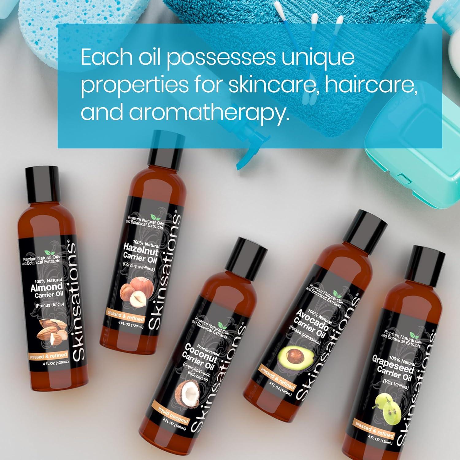 Aceites Portadores Skinsations 5x113ml - Almendra, Aguacate, Uva, Avellana, Coco MCT