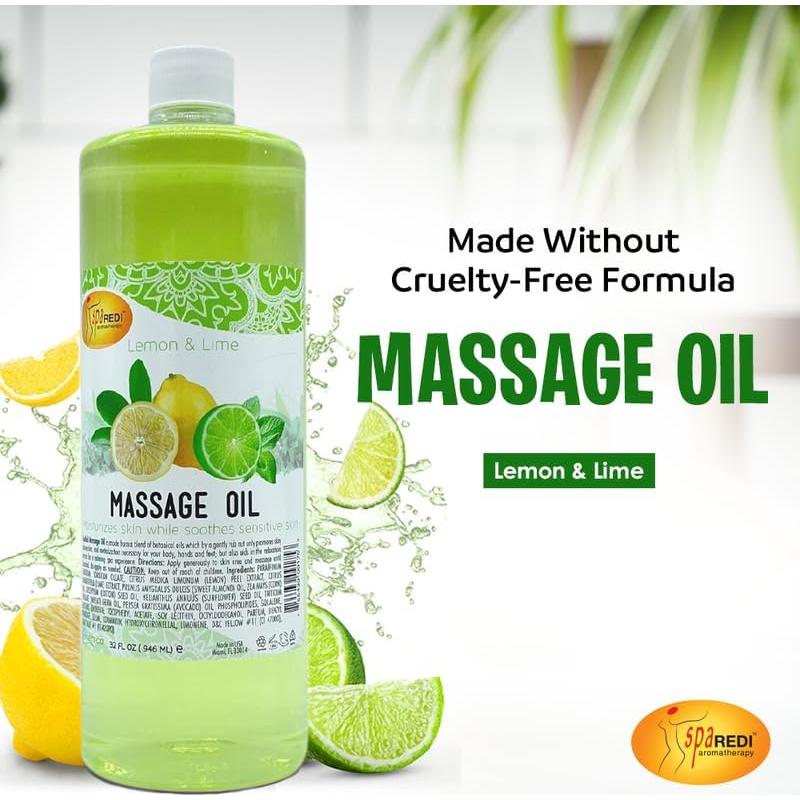 Aceite de Masaje SPA REDI Limón y Lima 907 g - Relajante