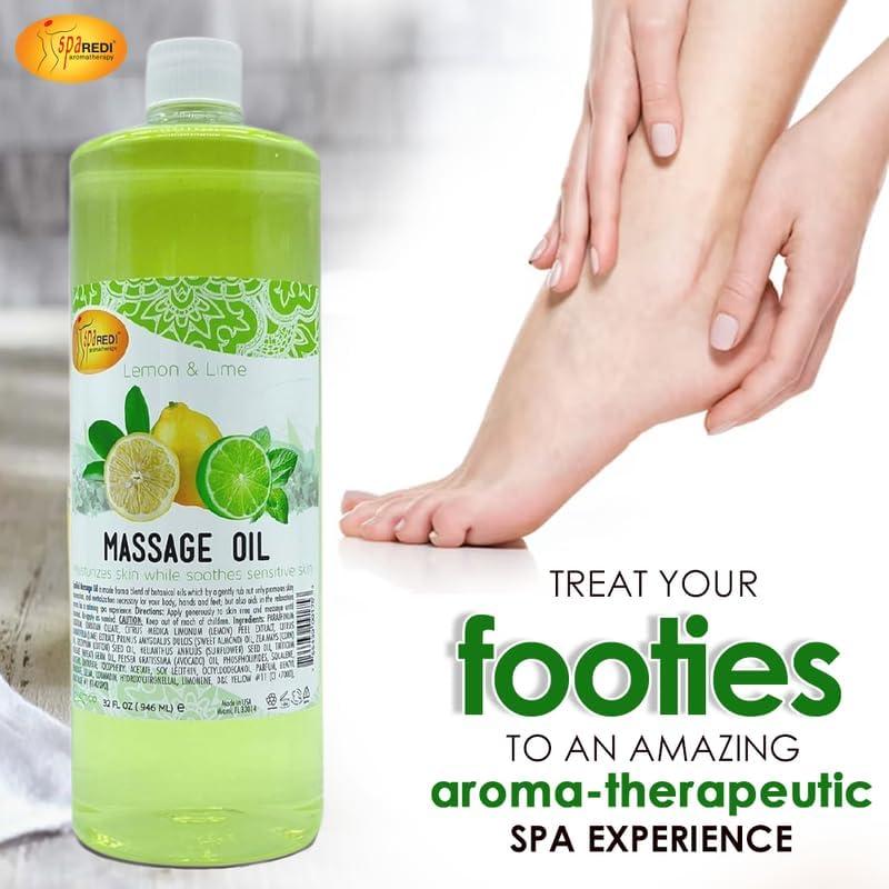 Aceite de Masaje SPA REDI Limón y Lima 907 g - Relajante