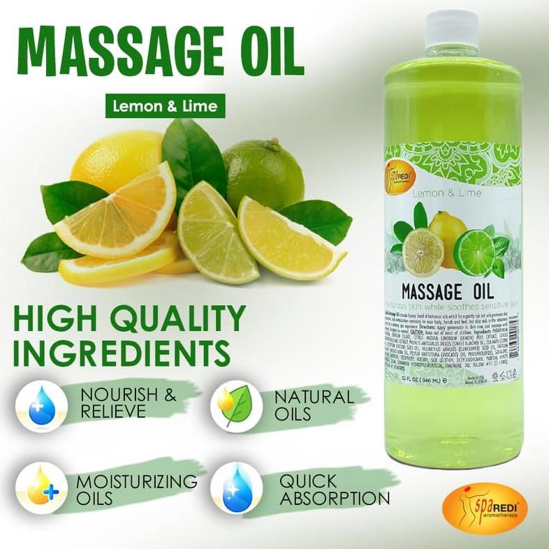 Aceite de Masaje SPA REDI Limón y Lima 907 g - Relajante