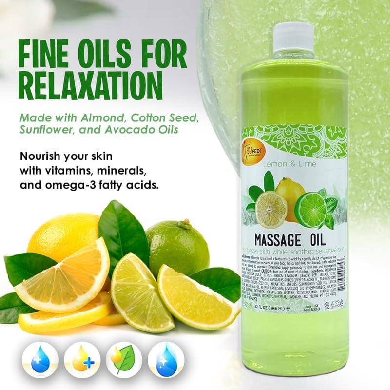Aceite de Masaje SPA REDI Limón y Lima 907 g - Relajante