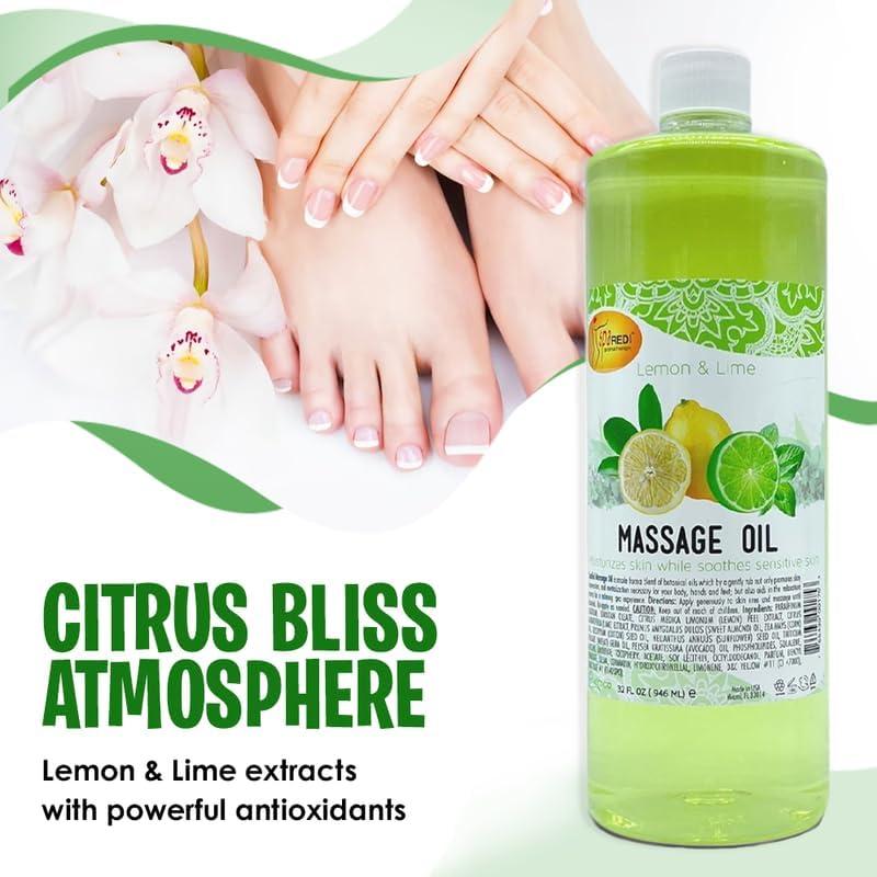 Aceite de Masaje SPA REDI Limón y Lima 907 g - Relajante