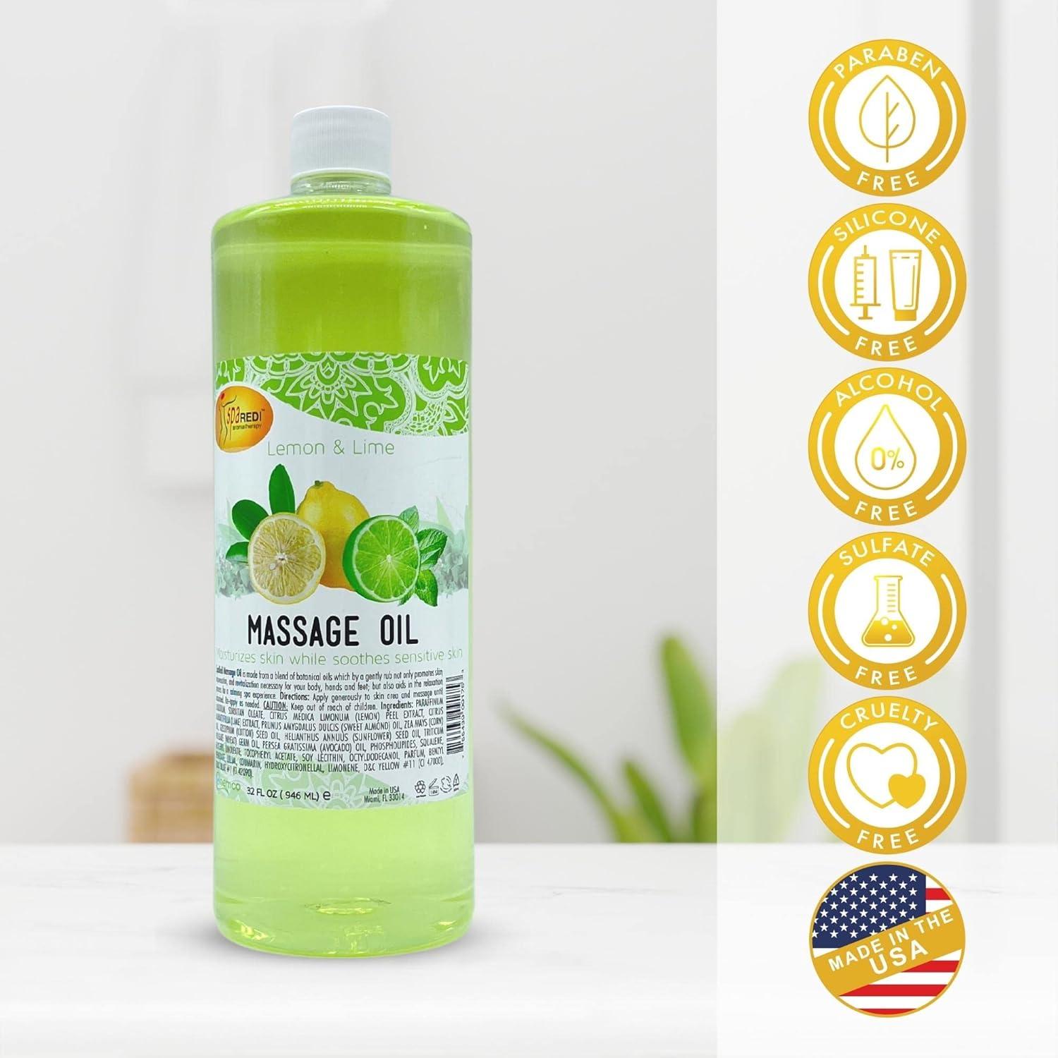 Aceite de Masaje SPA REDI Limón y Lima 907 g - Relajante