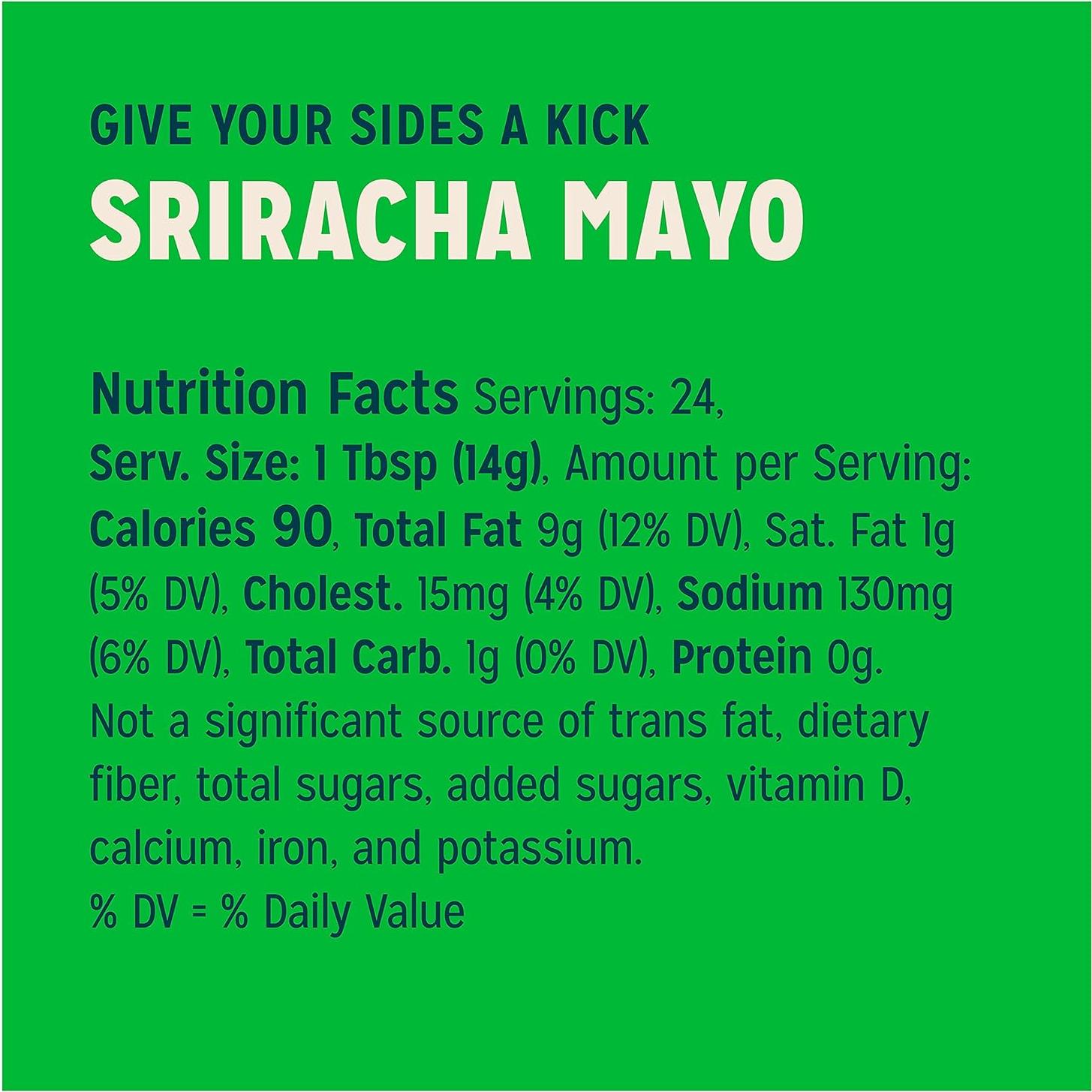 Mayonesa Sriracha Sir Kensington's 340 g Sin Gluten Non-GMO