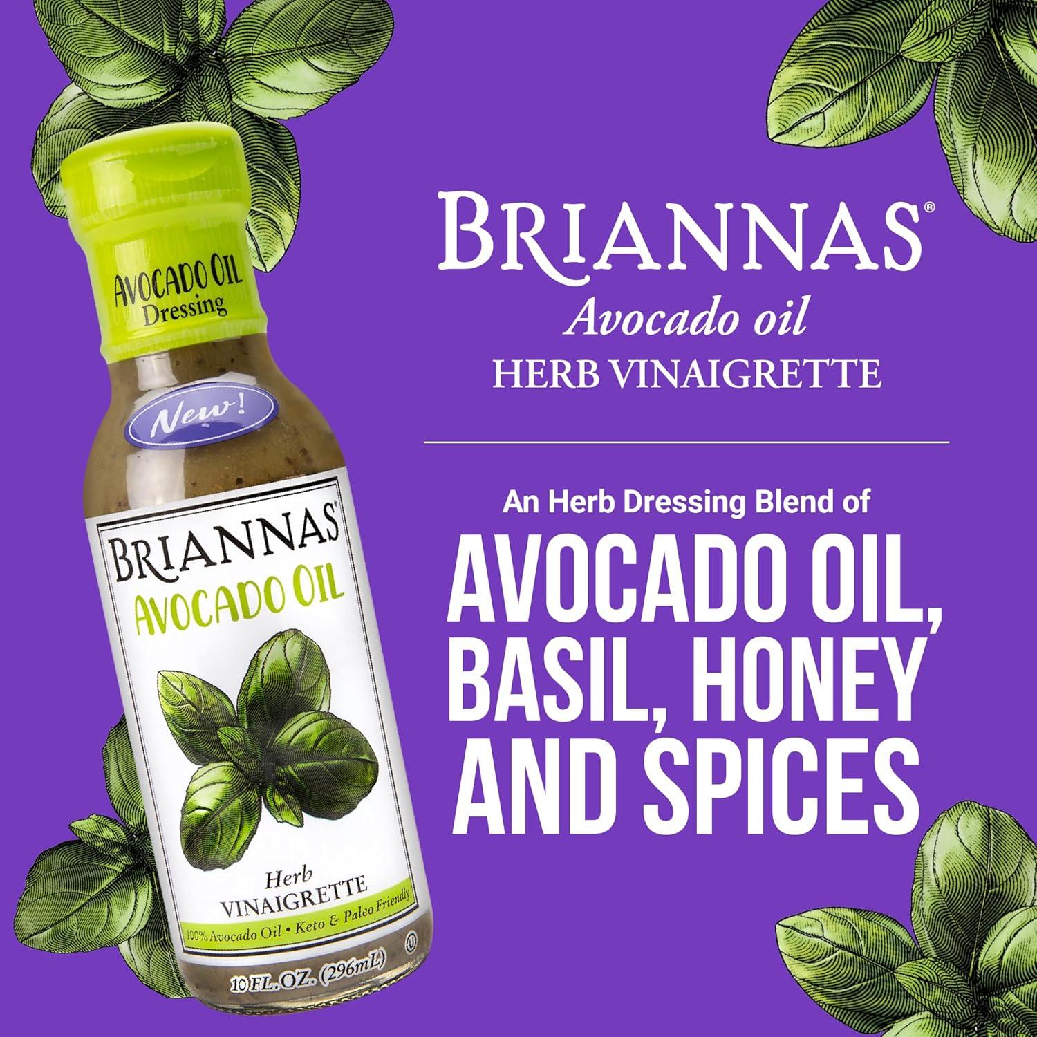 Aderezo BRIANNAS Vinagreta de Hierbas con Aceite de Aguacate 296 ml